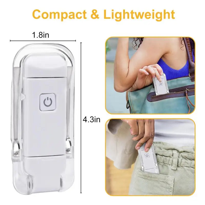 Lampe de Lecture LED USB Rechargeable blanche – Clip Portable & Protection oculaire