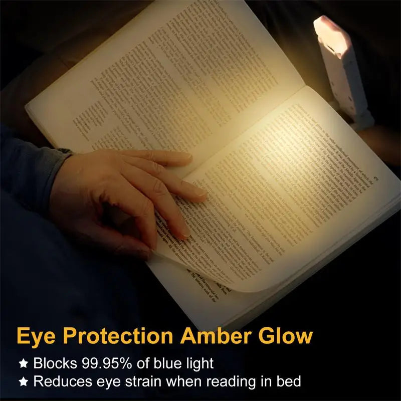Lampe de Lecture LED USB Rechargeable blanche – Clip Portable & Protection oculaire