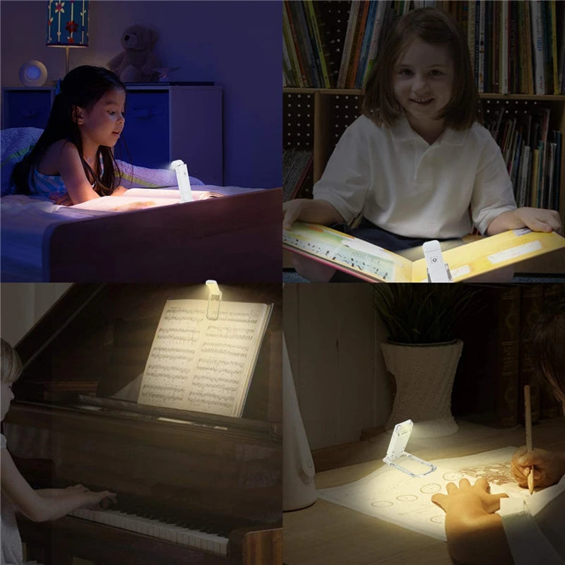 Lampe de Lecture LED USB Rechargeable blanche – Clip Portable & Protection oculaire
