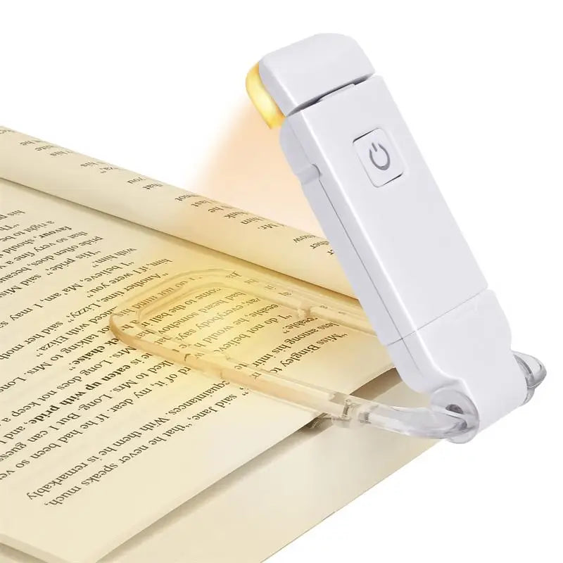 Lampe de Lecture LED USB Rechargeable blanche – Clip Portable & Protection oculaire