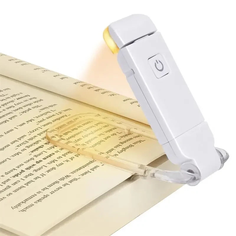 Lampe de Lecture LED USB Rechargeable blanche – Clip Portable & Protection oculaire